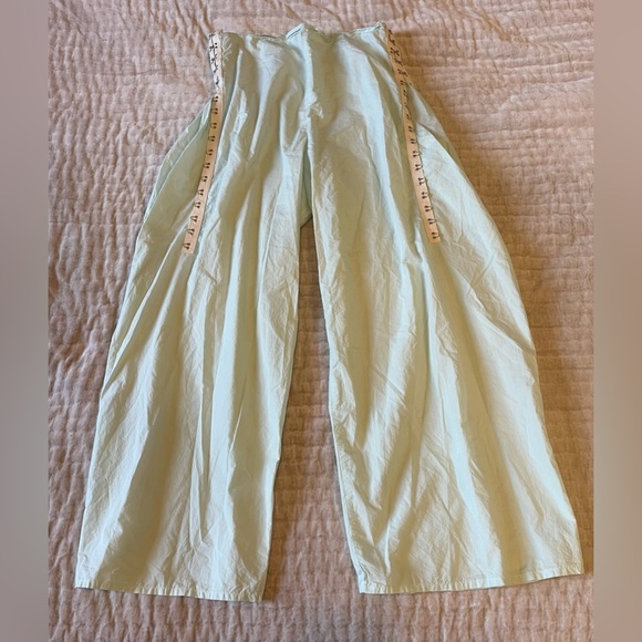 BASERANGE Viag Pants Kal Mint Hook Tape to Adjust Flare Organic Cotton Trouser L - Picture 8 of 16